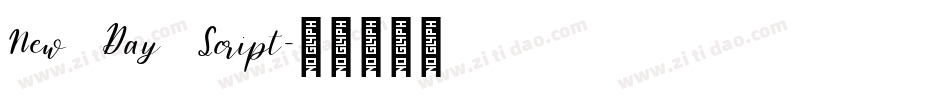 New Day Script字体转换